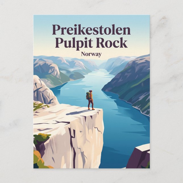 Preikestolen Predikstolen Norge Vykort (Framsida)