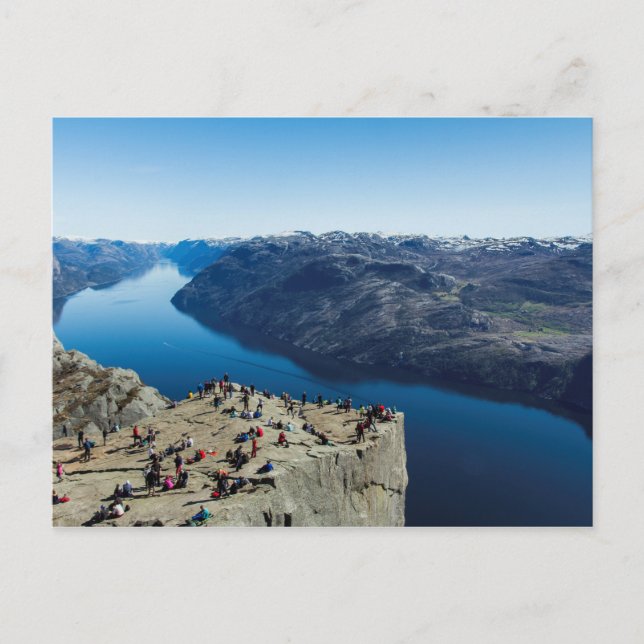 Preikestolen (predikstolsten) norgevykort vykort (Framsida)