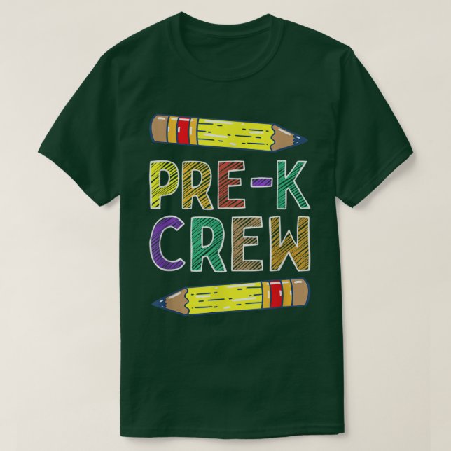 PreK Crew Funny PreK Teachers Back To School  T Shirt (Design framsida)