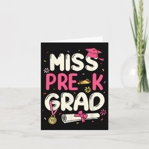 Prek Grad Preschool Studenten Girls Kids Kort