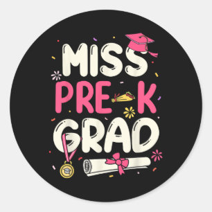 Prek Grad Preschool Studenten Girls Kids Runt Klistermärke