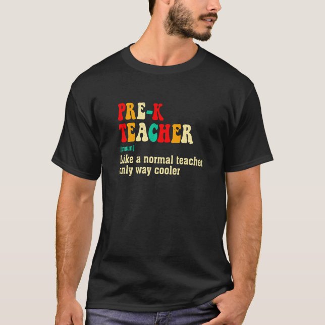 Prek Lärardefinition första skoldagen T Shirt (Framsida)