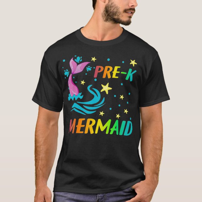Prek Sjöjungfru Back to school Gift för barn  T Shirt (Framsida)