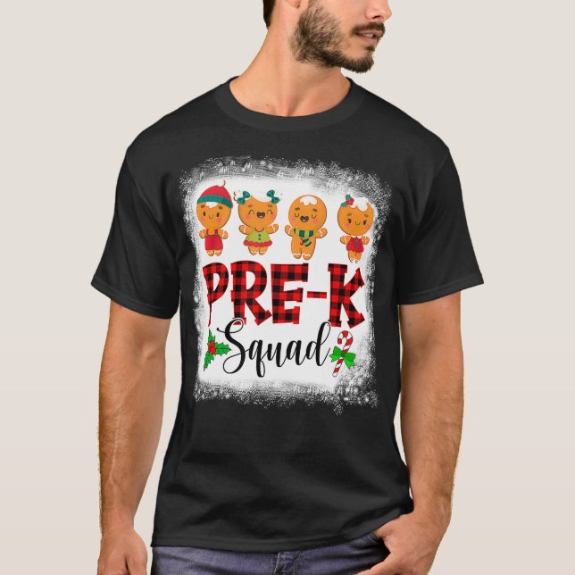 Prek Squad Kindergarten Crew Julbringerbröd T Shirt (Framsida)