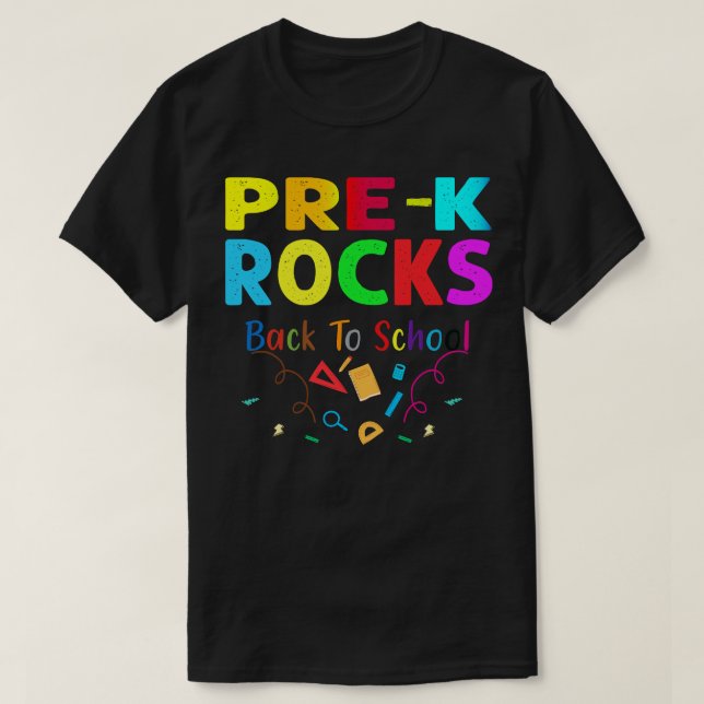 Prek Sten s Coola Teacher Gift Back to school T Shirt (Design framsida)