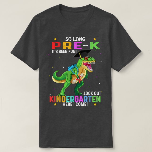 prek Student före k Studenten 2022 dinosaur t re r Shirt (Design framsida)