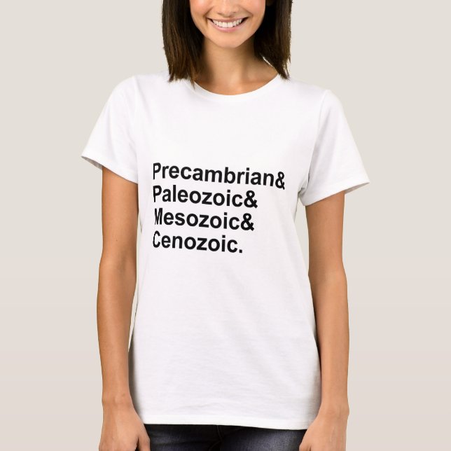 Prekambrium Paleozoikum Mesozoikum Kenozoikum Jord Tee Shirt (Framsida)