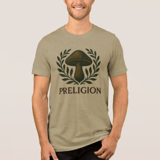 PRELIGION brun t-shirt med brun Preligion-logotyp