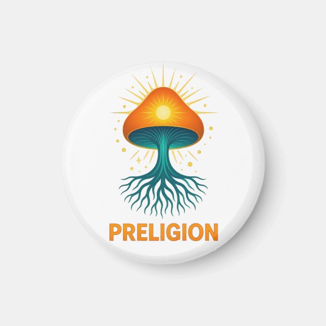 Preligion - Svamp logotyp Magnet (Framsidan)