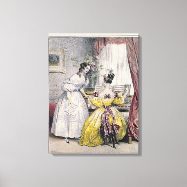 Prelud, från Journal des Femmes, 1830-48 Canvastryck (Framsida)