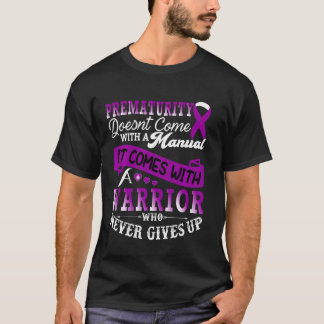Prematurity Warrior Support Purple Ribbon Prematur T Shirt