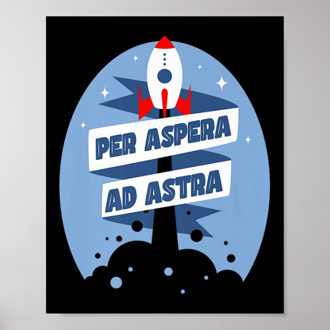 Premi för filosofi för Berömden Per Aspera och Ast Poster (Framsidan)