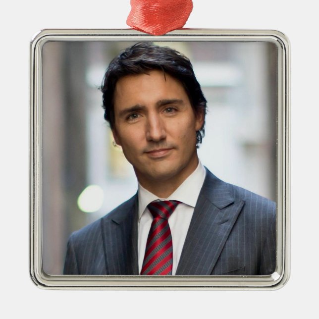 Premiärminister Justin Trudeau 2017 Julgransprydnad Metall (Framsidan)