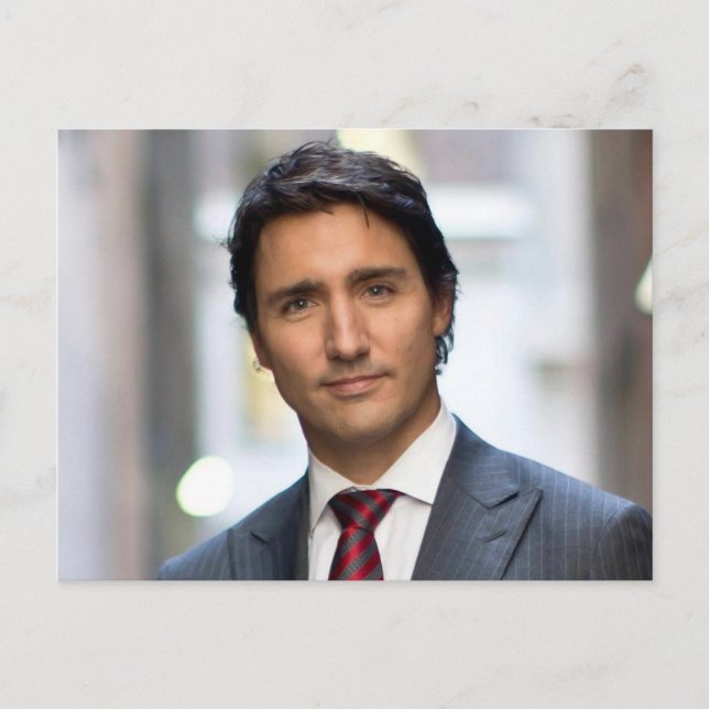 Premiärminister Justin Trudeau 2017 Vykort (Framsida)