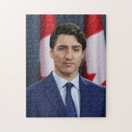 Premiärminister Justin Trudeau Porträtt Puzzle Pussel