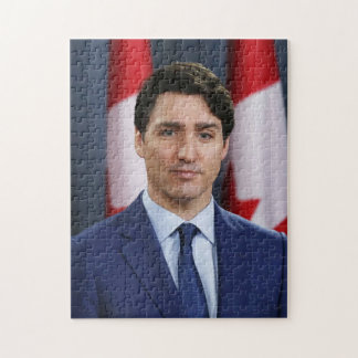 Premiärminister Justin Trudeau Porträtt Puzzle Pussel