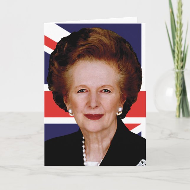 Premiärminister Margaret Thatcher - järndamen Kort (Framsida)