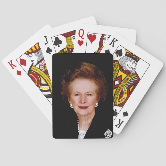 Premiärminister Margaret Thatcher Spelkort (Baksidan)