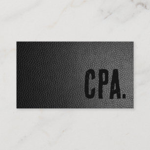 Premier Black Faux Leather Accountant Visitkort