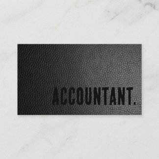 Premier Black Faux Leather Accountant Visitkort