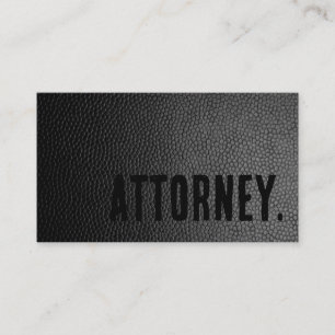 Premier Black Faux Leather Attorney Lawyer Visitkort