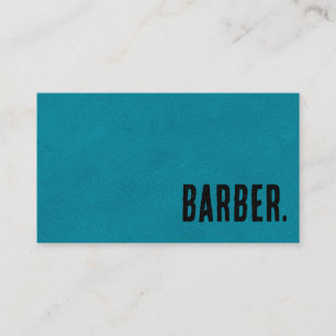 Premier Black Faux Leather Barber Visitkort