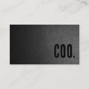 Premier Black Faux Leather COO Visitkort