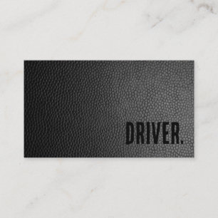 Premier Black Faux Leather Driver Visitkort