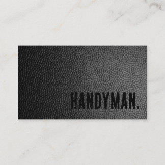 Premier Black Faux Leather Handyman Visitkort