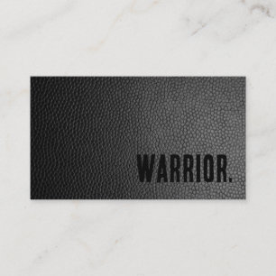 Premier Black Faux Leather Martial Arts Visitkort