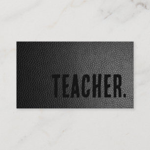 Premier Black Faux Leather Tutor Visitkort