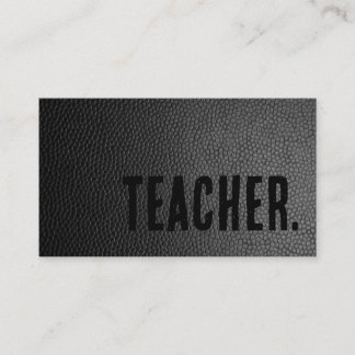 Premier Black Faux Leather Tutor Visitkort
