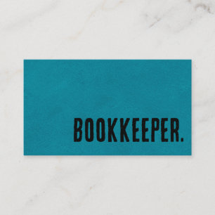 Premier Blue Faux Leather Bookkeeper Visitkort