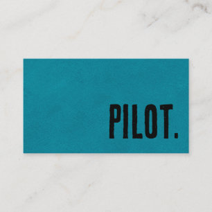 Premier Blue Faux Leather Pilot Visitkort