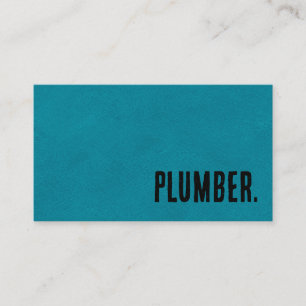 Premier Blue Faux Leather Plumber Visitkort