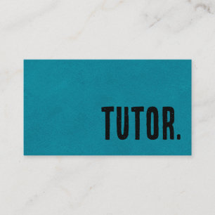 Premier Blue Faux Leather Tutor Visitkort
