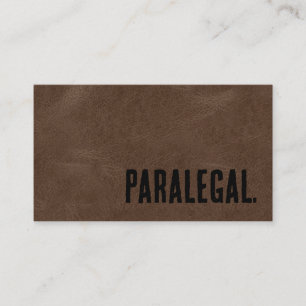 Premier Brown Faux Leather Paralegal Visitkort