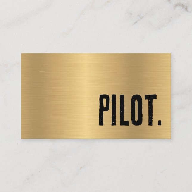 Premier Faux Gold Pilot Visitkort (Framsida)