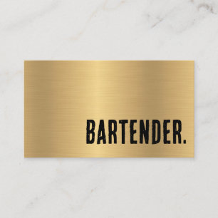 Premier Faux Guld Bartender Visitkort