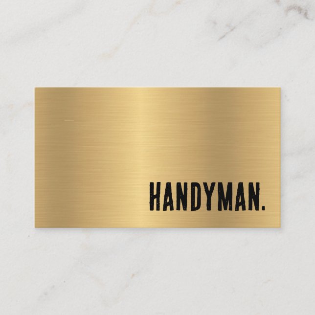 Premier Faux Guld Handyman Visitkort (Framsida)