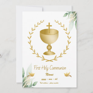 Première Communion - Calisse Croix d'Or Inbjudningar