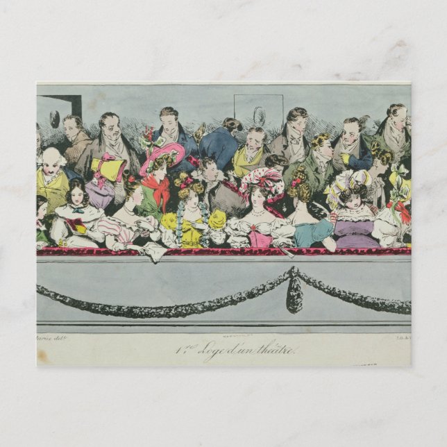 Premiere Loge d'un theater Vykort (Framsida)