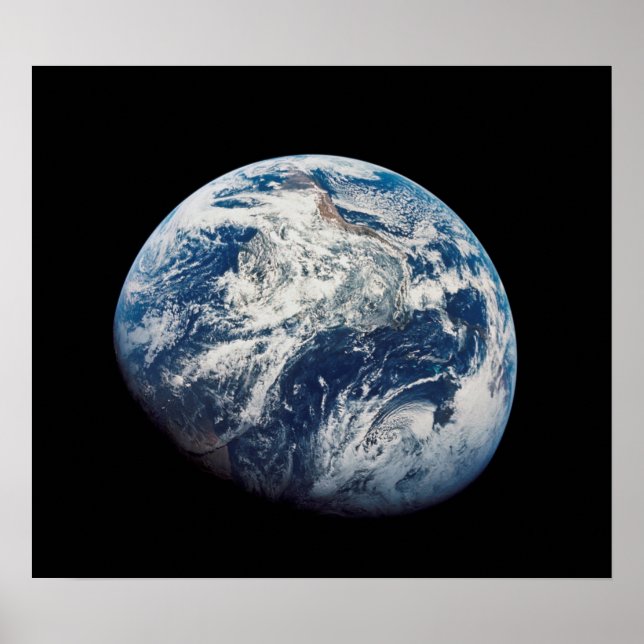 Première photo de la Terre prise par l'Homme Poster (Framsidan)