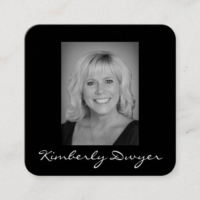 Premium 2,5 x 2,5-foto-AFFÄRSKORT Fyrkantigt Visitkort (Framsida)