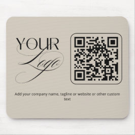 Premium Anpassad Text Pastell Vanilj QR-kod Logoty Musmatta