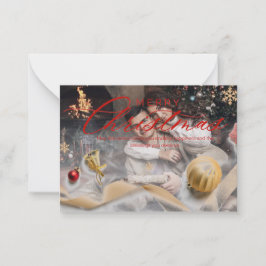 Premium Anpassningsbar-julkort 2024 | Elegant Anteckningskort