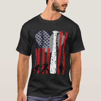 Premium Baseball Softball USA flagga American Outf T Shirt
