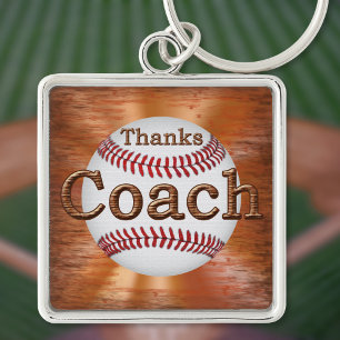 Premium Baseboll nyckelring GRUNGE "Tackcoach"