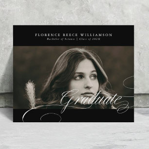 Premium Black Calligraphy Photo College-gradering
