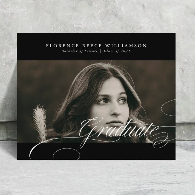 Premium Black Calligraphy Photo College-gradering (Skapare uppladdad)